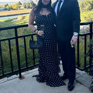 LPA Giulia maxi polka dress dress & neck scarf